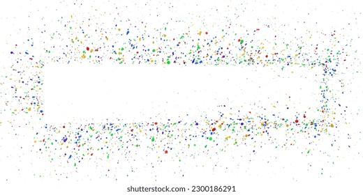 splatter effect of symbol sign with pride color red blue green yellow and purple, no orange