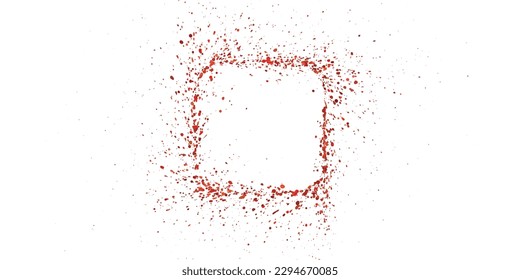 efecto salpicador del signo del símbolo con sangre de color rojo