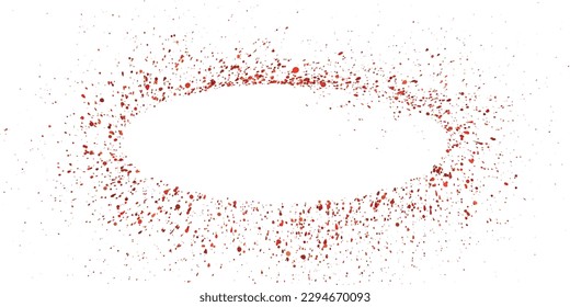 efecto salpicador del signo del símbolo con sangre de color rojo