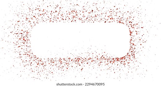splatter effect of symbol sign with red color blood