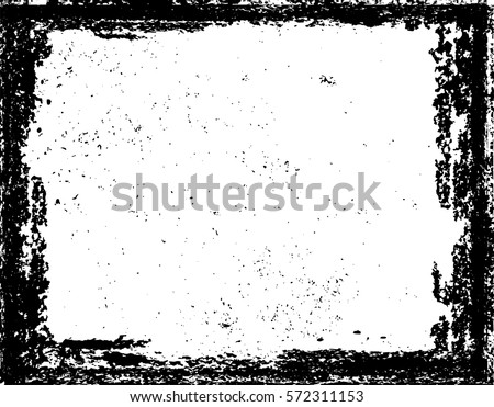 Splatter Grain Paint Texture with Scratched, distressed border frame. Distress Grunge background. Black Spray Blot of Ink.Place illustration Over any Object to Create Grungy Effect .abstract vector.