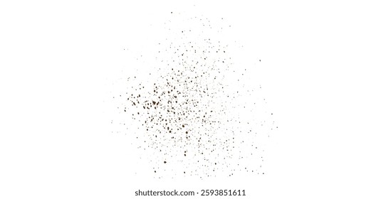 Splatter grunge texture cocoa flying powder effect splash isolated background