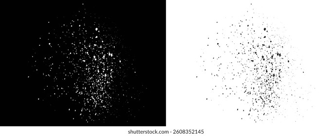 Splatter grunge texture paint ink black and white vector blood illustration background design