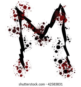 Splatter Letter M Stock Vector (Royalty Free) 42583831 | Shutterstock