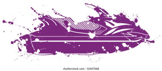 Splatter Paint Big Jet Ski