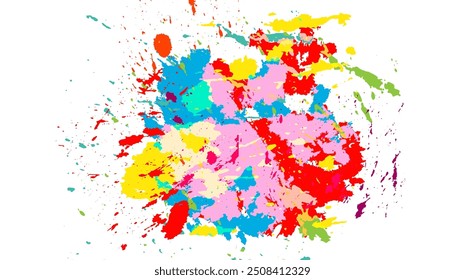 Splatter paint colourful paint splash vector illustration