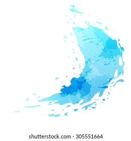 Splatter paint stain abstract background painted grungy texture. Vector illustration