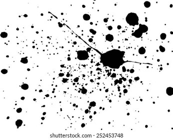 Splatter Paint Texture . Distress Texture . Grain Texture . Noise Texture . Black Paint Spray Texture . Blot of Ink . Simply Place Texture Over any Object or Background to Create Grunge Effect 