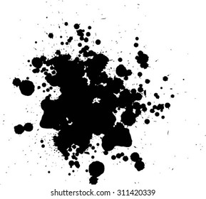 Splatter Paint Texture . Distress Texture . Grain Texture . Noise Texture . Black Paint Spray Texture . Blot of Ink . Simply Place Texture Over any Object or Background to Create Grunge Effect 