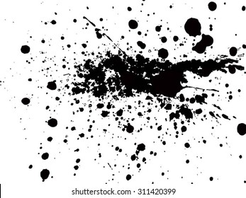 Splatter Paint Texture . Distress Texture . Grain Texture . Noise Texture . Black Paint Spray Texture . Blot of Ink . Simply Place Texture Over any Object or Background to Create Grunge Effect 