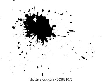 Splatter Paint Texture . Distress Texture . Grain Texture . Noise Texture . Black Paint Spray Texture . Blot of Ink . Simply Place Texture Over any Object or Background to Create Grunge Effect 