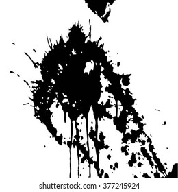 Splatter Paint Texture . Distress Texture . Grain Texture . Noise Texture . Black Paint Spray Texture . Blot of Ink . Simply Place Texture Over any Object or Background to Create Grunge Effect