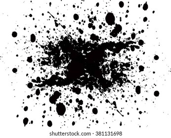 Splatter Paint Texture . Distress Texture . Grain Texture . Noise Texture . Black Paint Spray Texture . Blot of Ink . Simply Place Texture Over any Object or Background to Create Grunge Effect