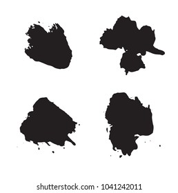 Splatter Paint Texture . Distress Grunge background . Scratch, Grain, Noise rectangle stamp . Black Spray Blot of Ink.Place illustration Over any Object to Create Grungy Effect .abstract vector