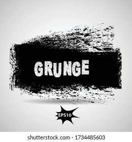 Splatter Paint Texture . Ruhiger Grunge Hintergrund. Scratch, Grain, Noise-Rechteck-Stempel. Schwarzes Spray-Diagramm der Ink.Place-Abbildung über ein beliebiges Objekt, um einen abstrakten Vektor mit grungy Effect zu erstellen.