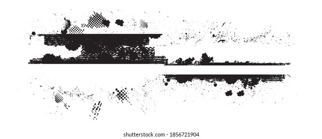 Splatter Paint Textura. Fondo de Grunge de la angustia. Scratch, grano, sello de rectángulo de ruido . Gráfico de spray negro de la ilustración Ink.Place sobre cualquier objeto para crear un vector de efecto ondulado .abstract.