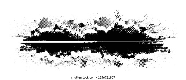 Splatter Paint Textura. Fondo de Grunge de la angustia. Scratch, grano, sello de rectángulo de ruido . Gráfico de spray negro de la ilustración Ink.Place sobre cualquier objeto para crear un vector de efecto ondulado .abstract.