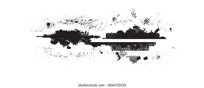 Splatter Paint Texture . Distress Grunge background . Scratch, Grain, Noise rectangle stamp . Black Spray Blot of Ink.Place illustration Over any Object to Create Grungy Effect .abstract vector.