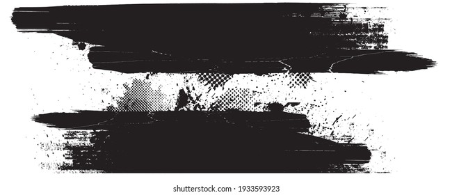 Splatter Paint Texture . Distress Grunge background . Scratch, Grain, Noise rectangle stamp . Black Spray Blot of Ink.Place illustration Over any Object to Create Grungy Effect .abstract vector.