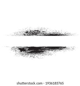 Splatter Paint Texture . Distress Grunge background . Scratch, Grain, Noise rectangle stamp . Black Spray Blot of Ink.Place illustration Over any Object to Create Grungy Effect .abstract vector.