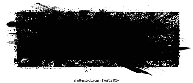 Splatter Paint Texture . Distress Grunge background . Scratch, Grain, Noise rectangle stamp . Black Spray Blot of Ink.Place illustration Over any Object to Create Grungy Effect .abstract vector.