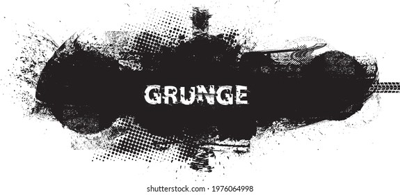 Splatter Paint Texture . Distress Grunge background . Scratch, Grain, Noise rectangle stamp . Black Spray Blot of Ink.Place illustration Over any Object to Create Grungy Effect .abstract vector.