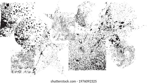 Splatter Paint Texture . Distress Grunge background . Scratch, Grain, Noise rectangle stamp . Black Spray Blot of Ink.Place illustration Over any Object to Create Grungy Effect .abstract vector.
