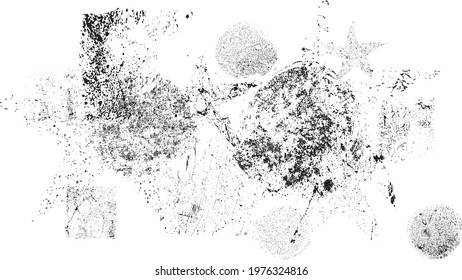 Splatter Paint Texture . Distress Grunge background . Scratch, Grain, Noise rectangle stamp . Black Spray Blot of Ink.Place illustration Over any Object to Create Grungy Effect .abstract vector.