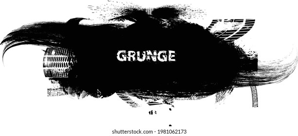 Splatter Paint Texture . Distress Grunge background . Scratch, Grain, Noise rectangle stamp . Black Spray Blot of Ink.Place illustration Over any Object to Create Grungy Effect .abstract vector.