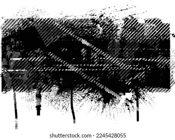 Splatter Paint Texture . Distress Grunge background . Scratch, Grain, Noise, grange stamp . Black Spray Blot of Ink.Place illustration Over any Object to Create Grungy Effect .abstract vector.