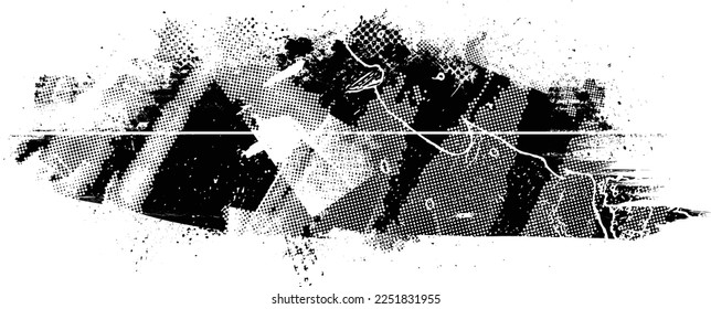 Splatter Paint Texture . Distress Grunge background . Scratch, Grain, Noise rectangle stamp . Black Spray Blot of Ink.Place illustration Over any Object to Create Grungy Effect .abstract vector.