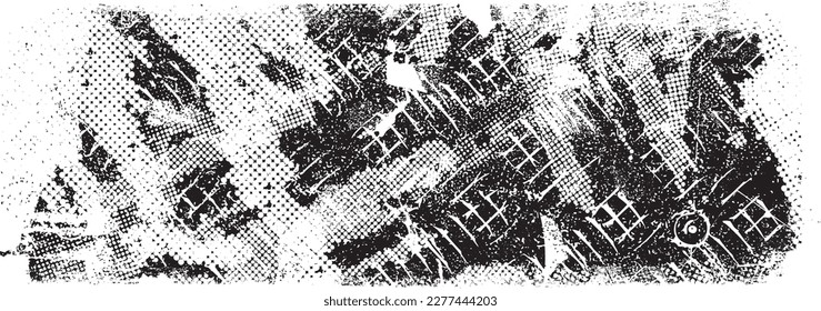 Splatter Paint Textura. Fondo de Grunge de la angustia. Rasca, grano, ruido, sello de grano. Gráfico de spray negro de la ilustración Ink.Place sobre cualquier objeto para crear un vector de efecto ondulado .abstract.