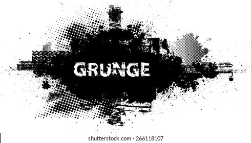 Splatter Paint Texture   Distress Grunge background   Scratch  Grain  Noise rectangle stamp   Black Spray Blot Ink Place illustration Over any Object to Create Grungy Effect  abstract vector 