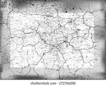 Splatter Paint Texture . Distress Grunge background . Scratch, Grain, Noise rectangle stamp . Black Spray Blot of Ink.Place illustration Over any Object to Create Grungy Effect .abstract vector.