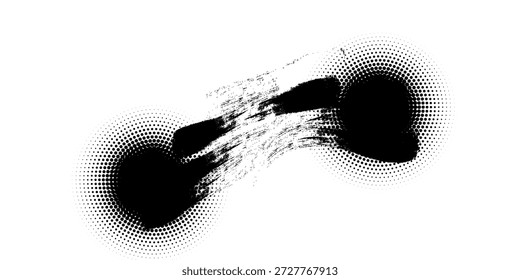 Textura de pintura salpicada. Fondo del Grunge de la angustia . Rasguño, grano, sello de rectángulo de ruido . Negro Spray Blot de tinta. Coloque la ilustración sobre cualquier objeto a Create Grungy Efecto. Vector abstracto.