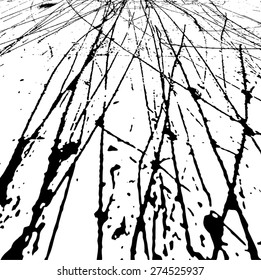 Splatter Paint Texture . Distress Grunge background . Scratch, Grain, Noise rectangle stamp . Black Spray Blot of Ink.Place illustration Over any Object to Create Grungy Effect .abstract vector.