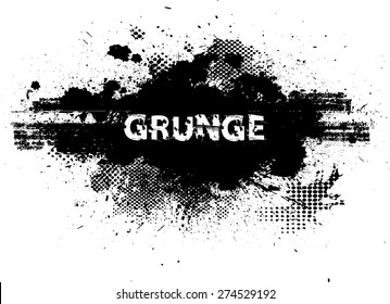 Splatter Paint Texture . Distress Grunge background . Scratch, Grain, Noise rectangle stamp . Black Spray Blot of Ink.Place illustration Over any Object to Create Grungy Effect .abstract vector.