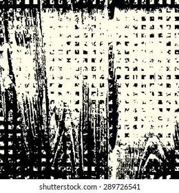 Splatter Paint Texture . Distress Grunge background . Scratch, Grain, Noise rectangle stamp . Black Spray Blot of Ink.Place illustration Over any Object to Create Grungy Effect .abstract vector