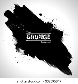 Splatter Paint Texture . Distress Grunge background . Scratch, Grain, Noise rectangle stamp . Black Spray Blot of Ink.Place illustration Over any Object to Create Grungy Effect .abstract vector