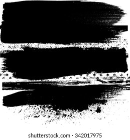 Splatter Paint Texture . Distress Grunge background . Scratch, Grain, Noise rectangle stamp . Black Spray  Blot of Ink.Place illustration Over any Object  to Create Grungy Effect .abstract  vector.