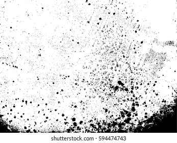 Splatter Paint Texture . Distress Grunge background . Scratch, Grain, Noise rectangle stamp . Black Spray Blot of Ink.Place illustration Over any Object to Create rough Grungy Effect .abstract vector.