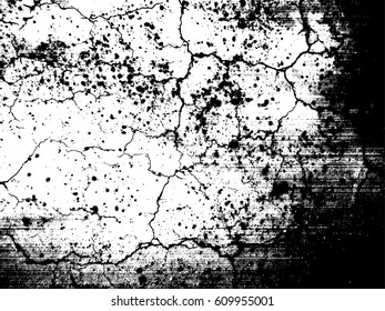 Splatter Paint Texture . Distress Grunge background . Scratch, Grain, Noise rectangle stamp . Black Spray Blot of Ink.Place illustration Over any Object to Create rough Grungy Effect .abstract vector.