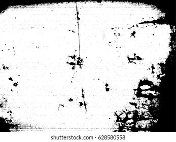 Splatter Paint Texture . Distress Grunge background . Scratch, Grain, Noise rectangle stamp . Black Spray Blot of Ink.Place illustration Over any Object to Create rough Grungy Effect .abstract vector.