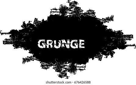 Splatter Paint Texture . Distress Grunge background . Scratch, Grain, Noise rectangle stamp . Black Spray Blot of Ink.Place illustration Over any Object to Create rough Grungy Effect .abstract vector.