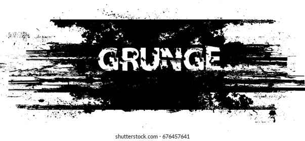 Splatter Paint Texture . Distress Grunge background . Scratch, Grain, Noise rectangle stamp . Black Spray Blot of Ink.Place illustration Over any Object to Create rough Grungy Effect .abstract vector.