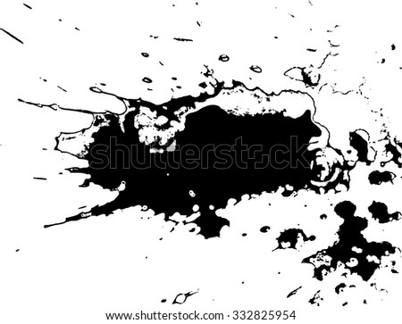 Splatter Paint Texture . Distress Grunge background . Scratch, Grain, Noise rectangle stamp . Black Spray Blot of Ink.Place illustration Over any Object to Create Grungy Effect .abstract vector