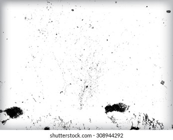 Splatter Paint Texture . Distress rough background . Scratch, Grain, Noise rectangle stamp . Black Spray Blot of Ink.Place illustration Over any Object to Create grunge Effect .abstract vector.