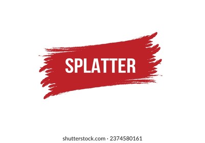 Banner mit rotem Farbband. Öffnen Sie jetzt signieren oder SPLATTER-Tag.