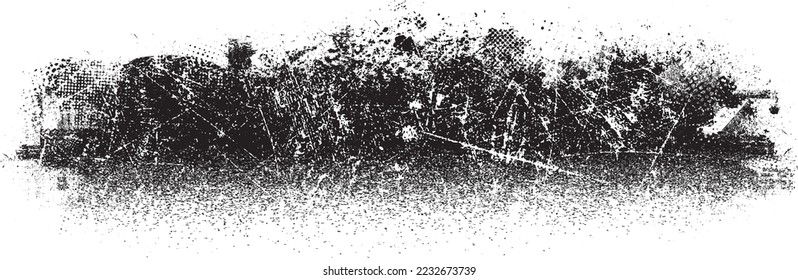 Splatter scratched Texture . Distress Grunge background . Scratch, Grain, Noise, grange stamp . Black Spray Blot of Ink.Place illustration Over any Object to Create Grungy Effect .abstract vector.