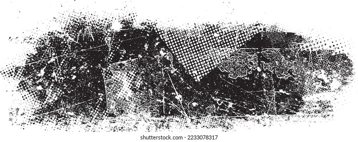 Splatter scratched Texture . Distress Grunge background . Scratch, Grain, Noise, grange stamp . Black Spray Blot of Ink.Place illustration Over any Object to Create Grungy Effect .abstract vector.